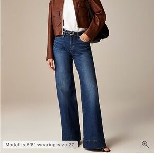 J.Crew 1996 Low Rise Wide-Leg Denim Trouser